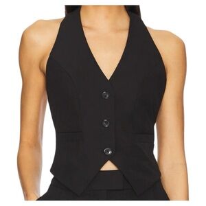 NWT L’AGENCE Stylish Black Button-Up Vest